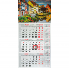 Календар настінний квартальний на 2024р, (1 пружина) ВМ2106	