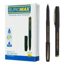 Ручка гелева BUROMAX Rouber Touch, 1.0мм, 8337-02 чорна	