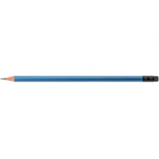 Олівець чорно-графітний Economix HB METALLIC E11328 з гумкою, загостр.