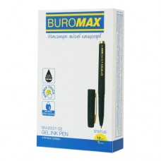 Ручка гелева, Buromax, Rouber Touch, 1.0 мм, чорна (ВМ.8337-02)