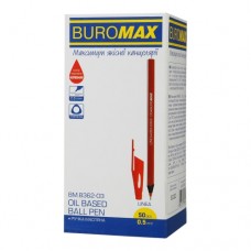 Ручка масляна, Buromax, Linea, червона (ВМ.8362-03)