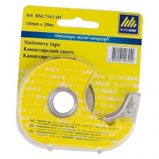 Скотч, Buromax, 18 мм × 20 м, прозорий, у диспенсері (BM.7161-01)